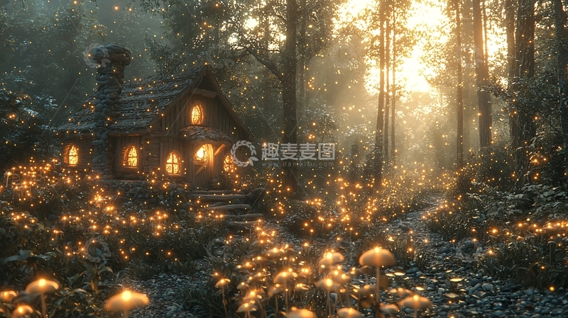 高清大图下载【趣麦麦图】森林小屋