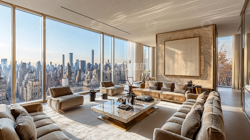 高清大图下载【趣麦麦图】-高层公寓客厅全景图