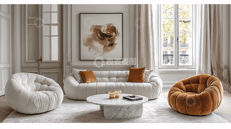 高清大图下载【趣麦麦图】轻奢现代简约客厅组合
