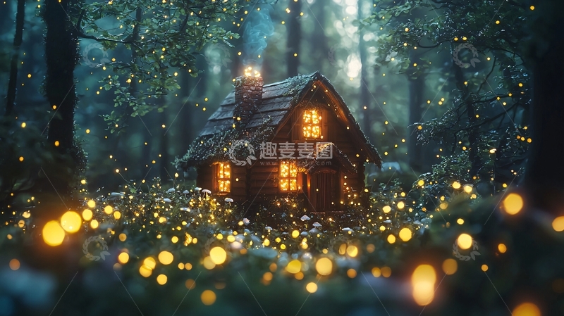 高清大图下载【趣麦麦图】森林小屋
