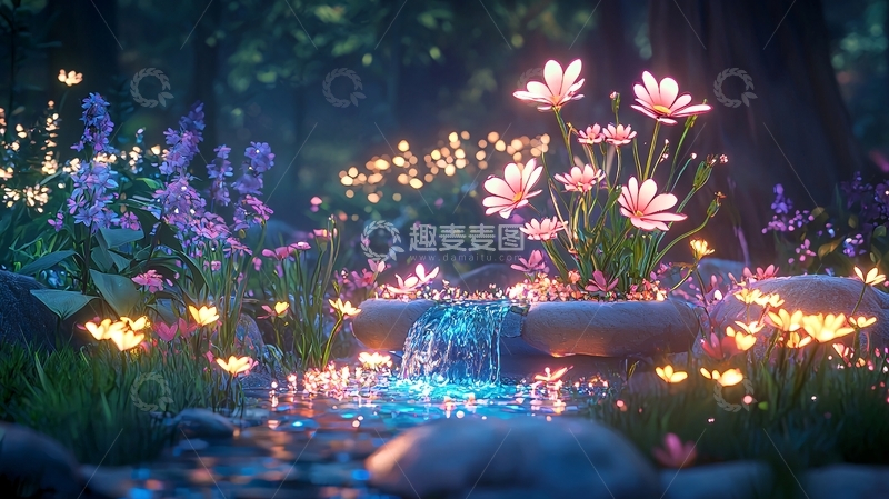 高清大图下载【趣麦麦图】梦幻森林仙境