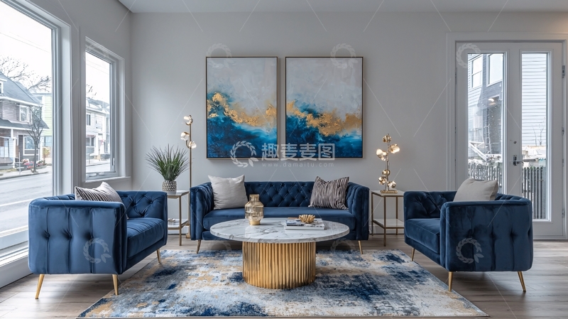 高清大图下载【趣麦麦图】现代简约客厅装饰