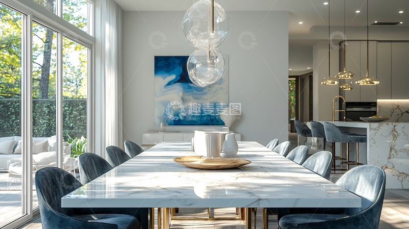 高清大图下载【趣麦麦图】现代轻奢餐厅设计
