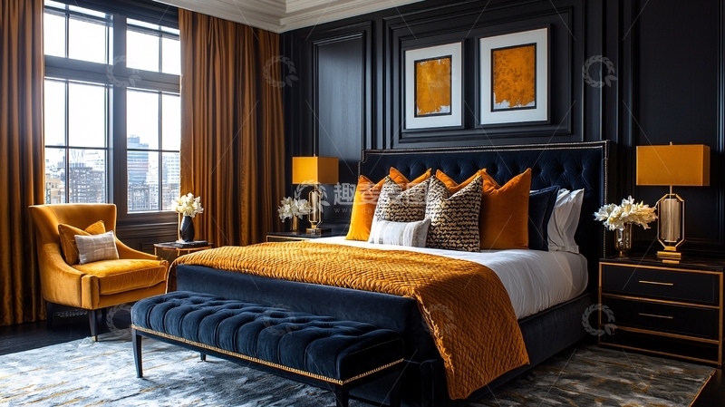 高清大图下载【趣麦麦图】高级酒店卧室