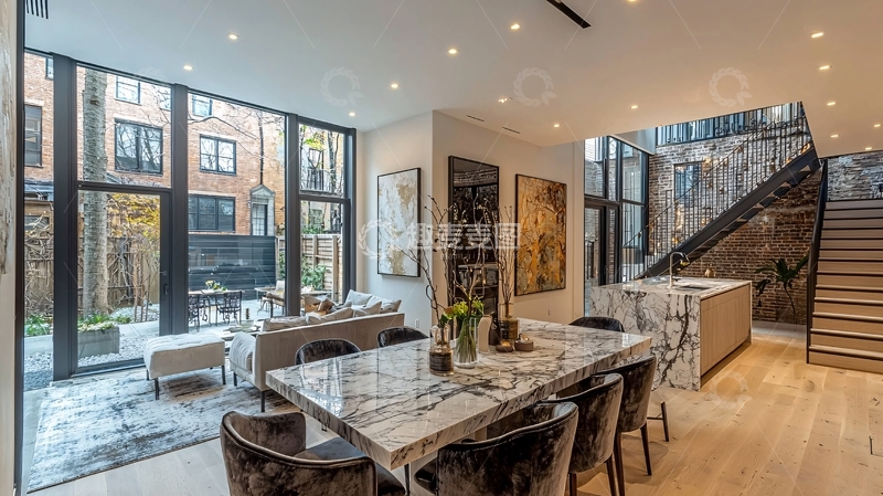 高清大图下载【趣麦麦图】现代简约风格别墅客厅