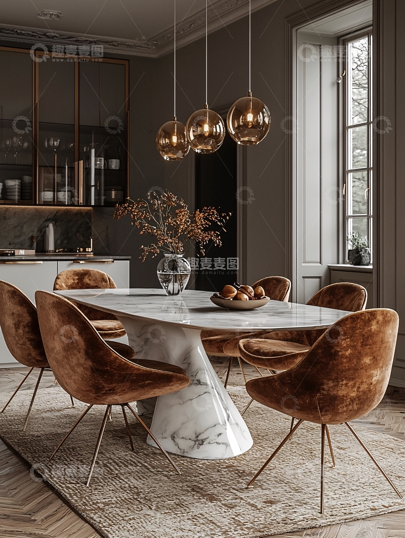 高清大图下载【趣麦麦图】现代轻奢餐厅