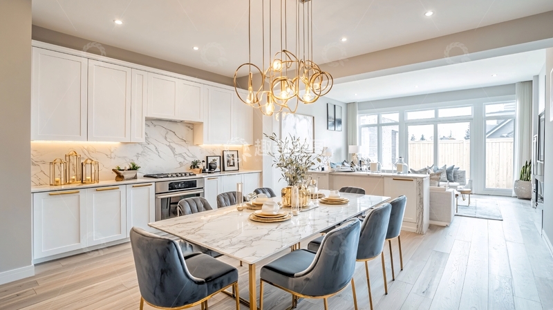 高清大图下载【趣麦麦图】现代简约开放式厨房餐厅