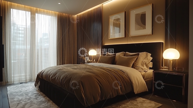 高清大图下载【趣麦麦图】现代简约卧室121