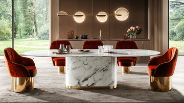 现代简约大理石餐桌