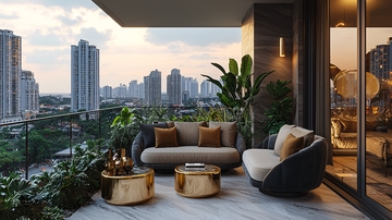 高层住宅阳台景观