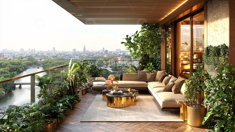 高清大图下载【趣麦麦图】高层公寓阳台景观设计