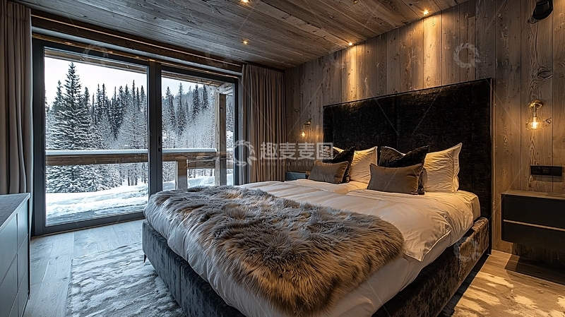 高清大图下载【趣麦麦图】现代简约木质卧室