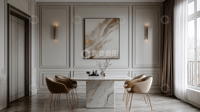 高清大图下载【趣麦麦图】现代轻奢餐厅设计