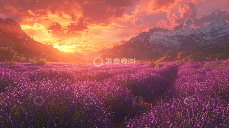 高清大图下载【趣麦麦图】薰衣草田