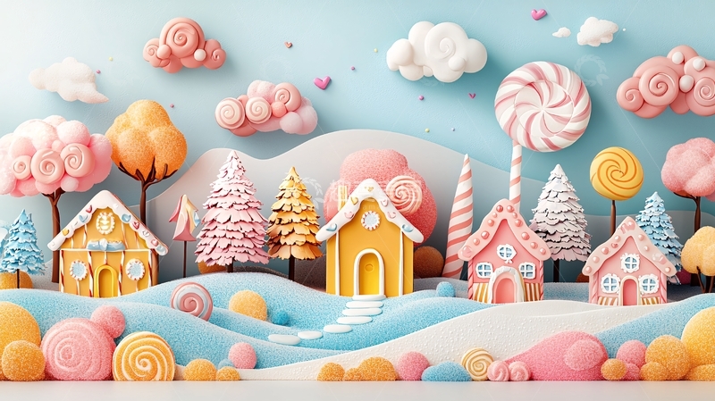 高清大图下载【趣麦麦图】梦幻糖果屋