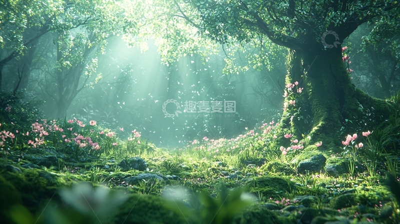 高清大图下载【趣麦麦图】阳光森林