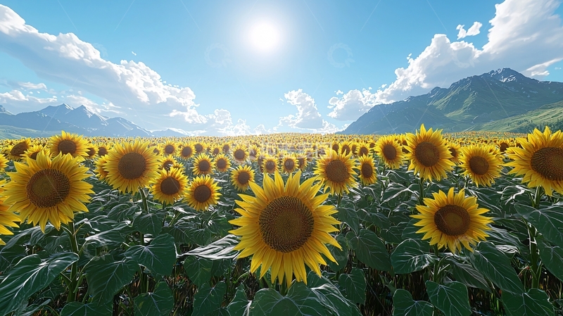 高清大图下载【趣麦麦图】向日葵花海