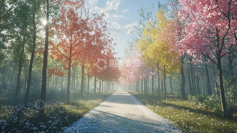 高清大图下载【趣麦麦图】梦幻森林小路110