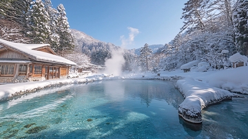 雪景温泉
