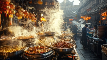 古色古香的中国小吃街