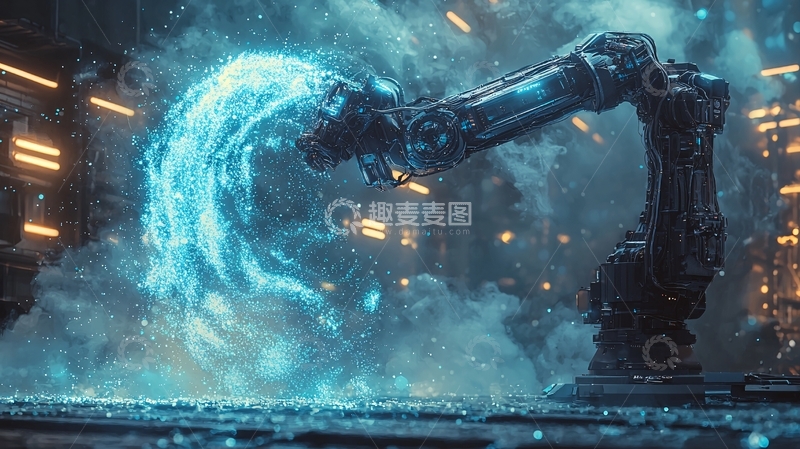高清大图下载【趣麦麦图】未来科技感机械臂