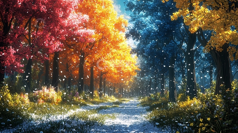 高清大图下载【趣麦麦图】梦幻森林小路111