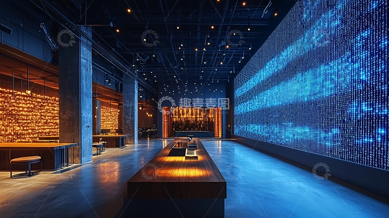 高清大图下载【趣麦麦图】科技感十足的现代化室内空间