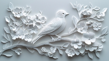 纸雕鸟