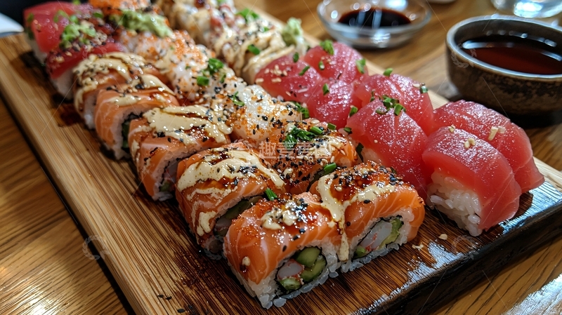 高清大图下载【趣麦麦图】美味寿司拼盘