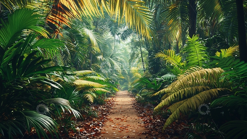 高清大图下载【趣麦麦图】热带雨林小路