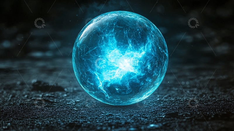 高清大图下载【趣麦麦图】-蓝色能量球