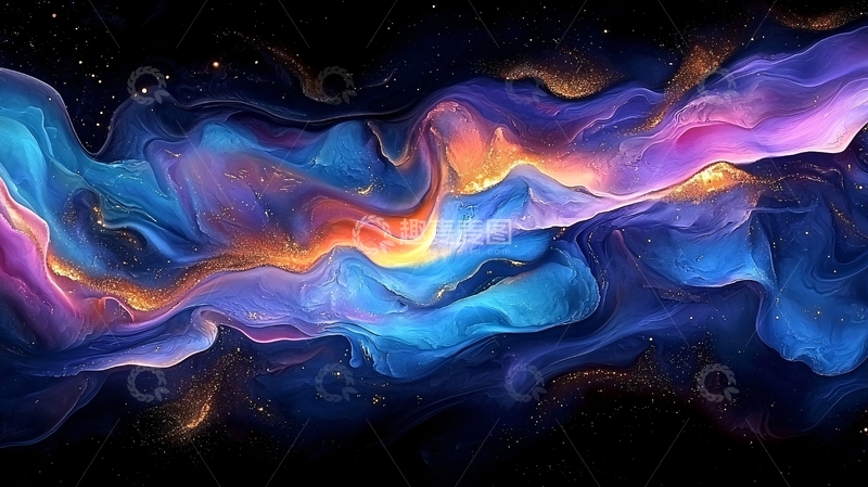 高清大图下载【趣麦麦图】流体梦幻宇宙星云