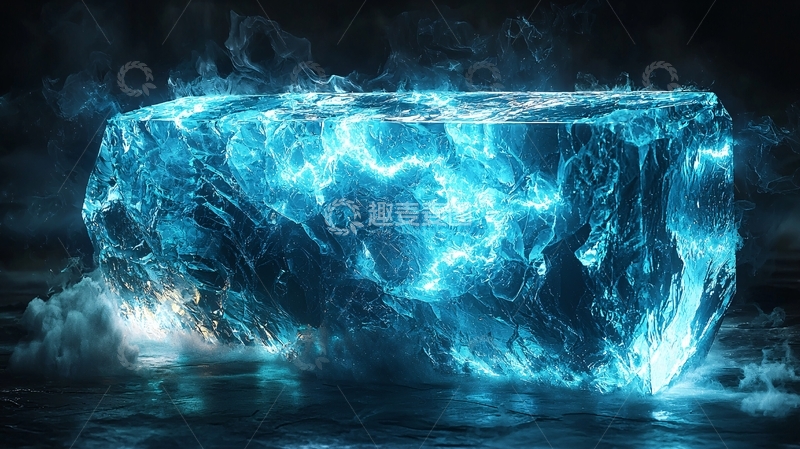 高清大图下载【趣麦麦图】蓝色能量方块