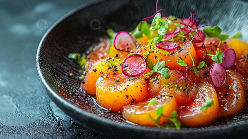 高清大图下载【趣麦麦图】色泽鲜艳的柑橘沙拉