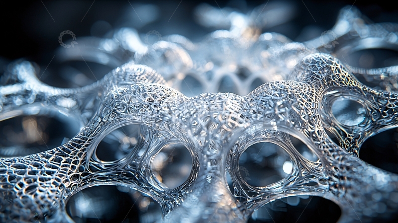 高清大图下载【趣麦麦图】冰冷金属质感抽象结构