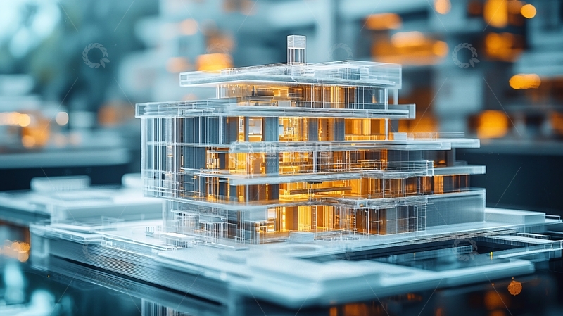 高清大图下载【趣麦麦图】透明建筑模型