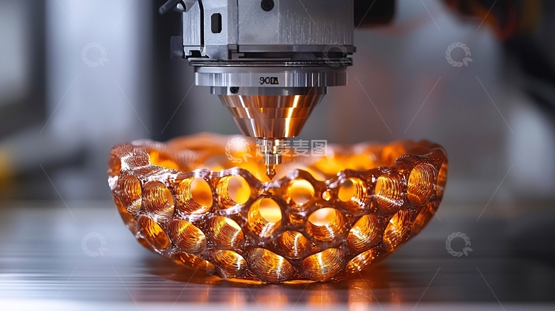 高清大图下载【趣麦麦图】3D打印机打印橙色物体