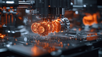 精密机械齿轮运转