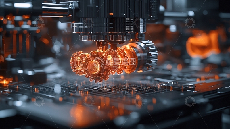 高清大图下载【趣麦麦图】精密机械齿轮运转