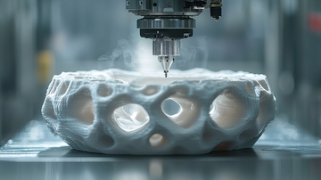 3D打印机打印白色镂空物体