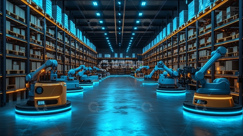 高清大图下载【趣麦麦图】智能仓储机器人