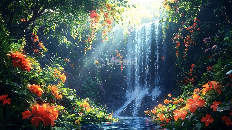 高清大图下载【趣麦麦图】瀑布77