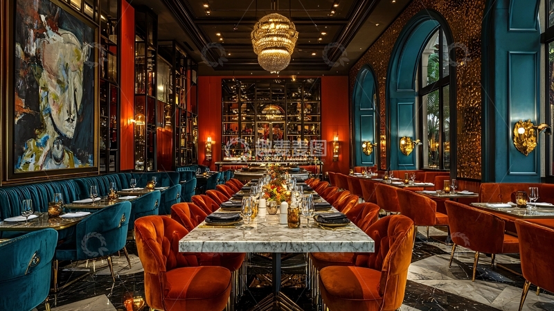 高清大图下载【趣麦麦图】奢华餐厅室内设计
