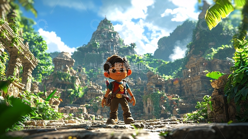 高清大图下载【趣麦麦图】卡通男孩