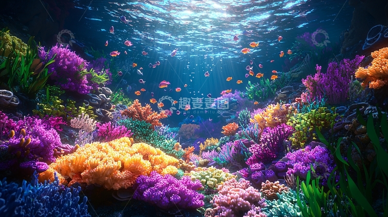 高清大图下载【趣麦麦图】海底珊瑚礁
