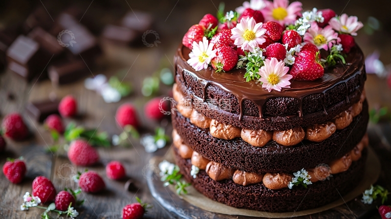 高清大图下载【趣麦麦图】巧克力蛋糕