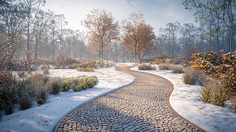 高清大图下载【趣麦麦图】冬日小路