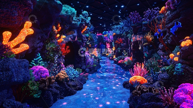 高清大图下载【趣麦麦图】梦幻般海底珊瑚礁