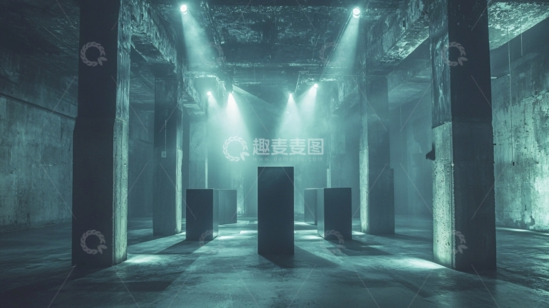 高清大图下载【趣麦麦图】地下空间灯光