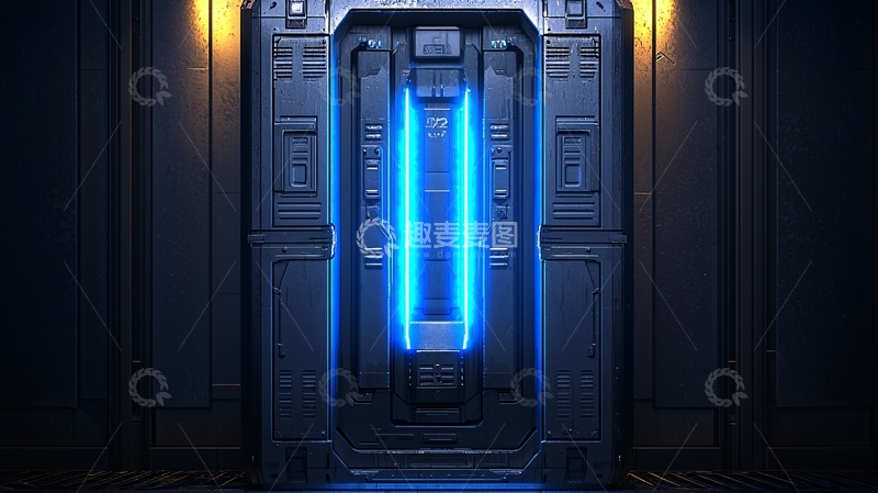 高清大图下载【趣麦麦图】科幻金属大门